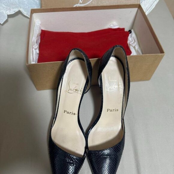 Christian Louboutin Pumps Heel Leather Black - Picture 5 of 8